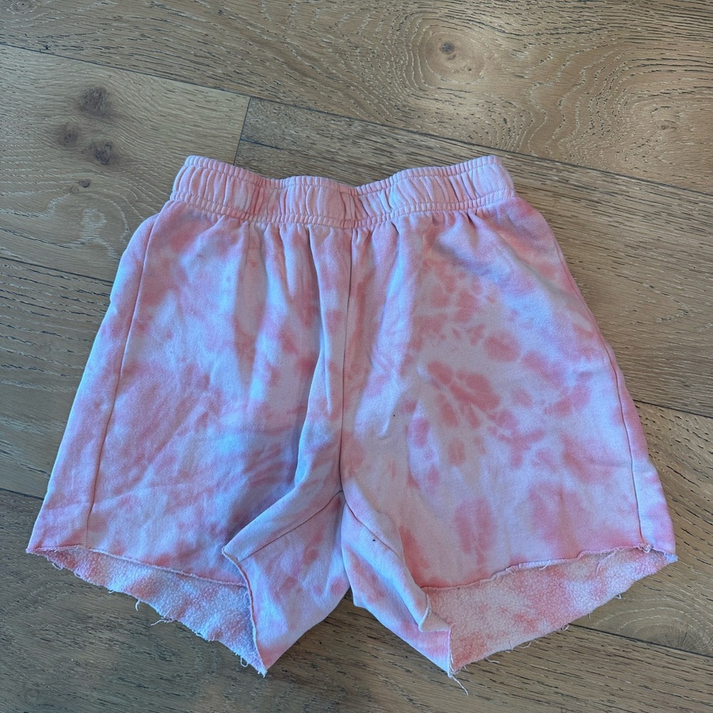 Brandy Melville Pink Tie-Dye High Waist Shorts